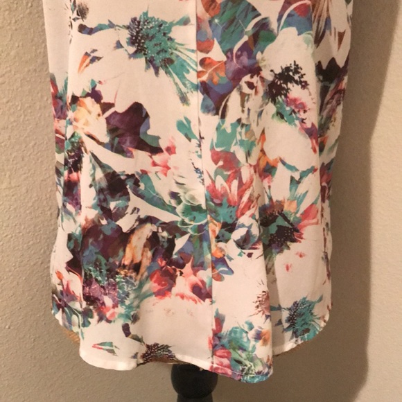 Apt 9 Sleeveless Floral Adjustable Strap Flowy Top-M - Picture 9 of 13